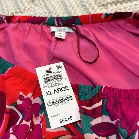 Bar lll Floral Cropped Top NWT Sz XL - Picture 5 of 6